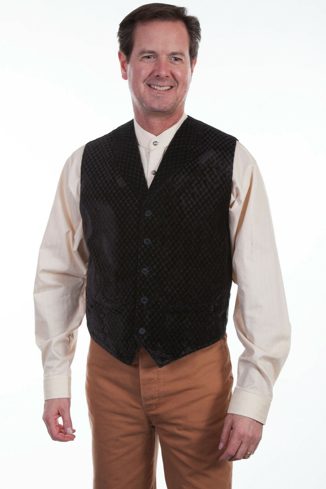 Scully Wahmaker Men's Rayon Velvet Diamond Dress Vest 521224
