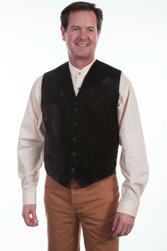 Scully Wahmaker Men's Rayon Velvet Diamond Dress Vest 521224