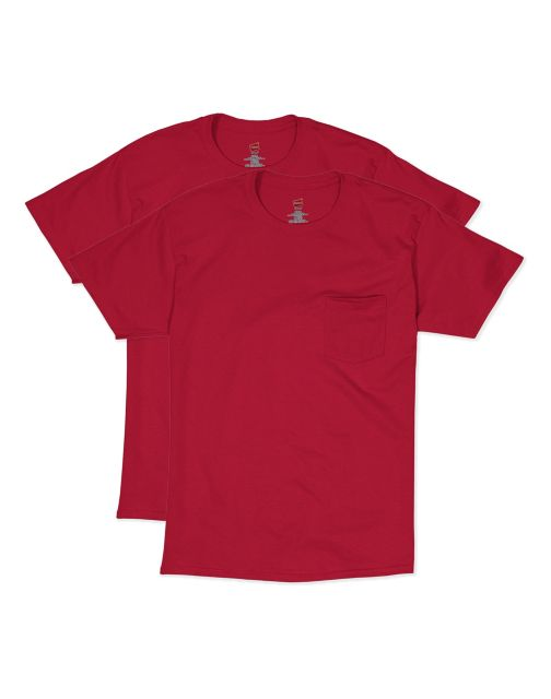 Hanes Men's Short Sleeve Pocket Tee Value Pack (2-pack) O55902
