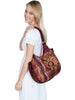 Cantina by Scully Wool Embroidered Floral Design Handbag C48