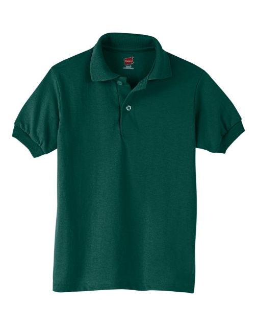 Hanes Kids' Cotton-Blend EcoSmart® Jersey Polo 054Y