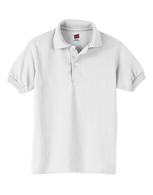 Hanes Kids' Cotton-Blend EcoSmart® Jersey Polo 054Y