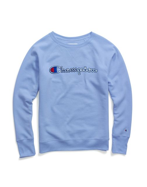 Champion Women's Powerblend® Fleece Boyfriend Crew, Felt Logo W2956F Y07461