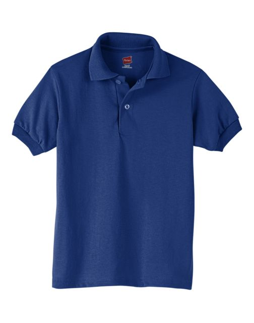 Hanes Kids' Cotton-Blend EcoSmart® Jersey Polo 054Y