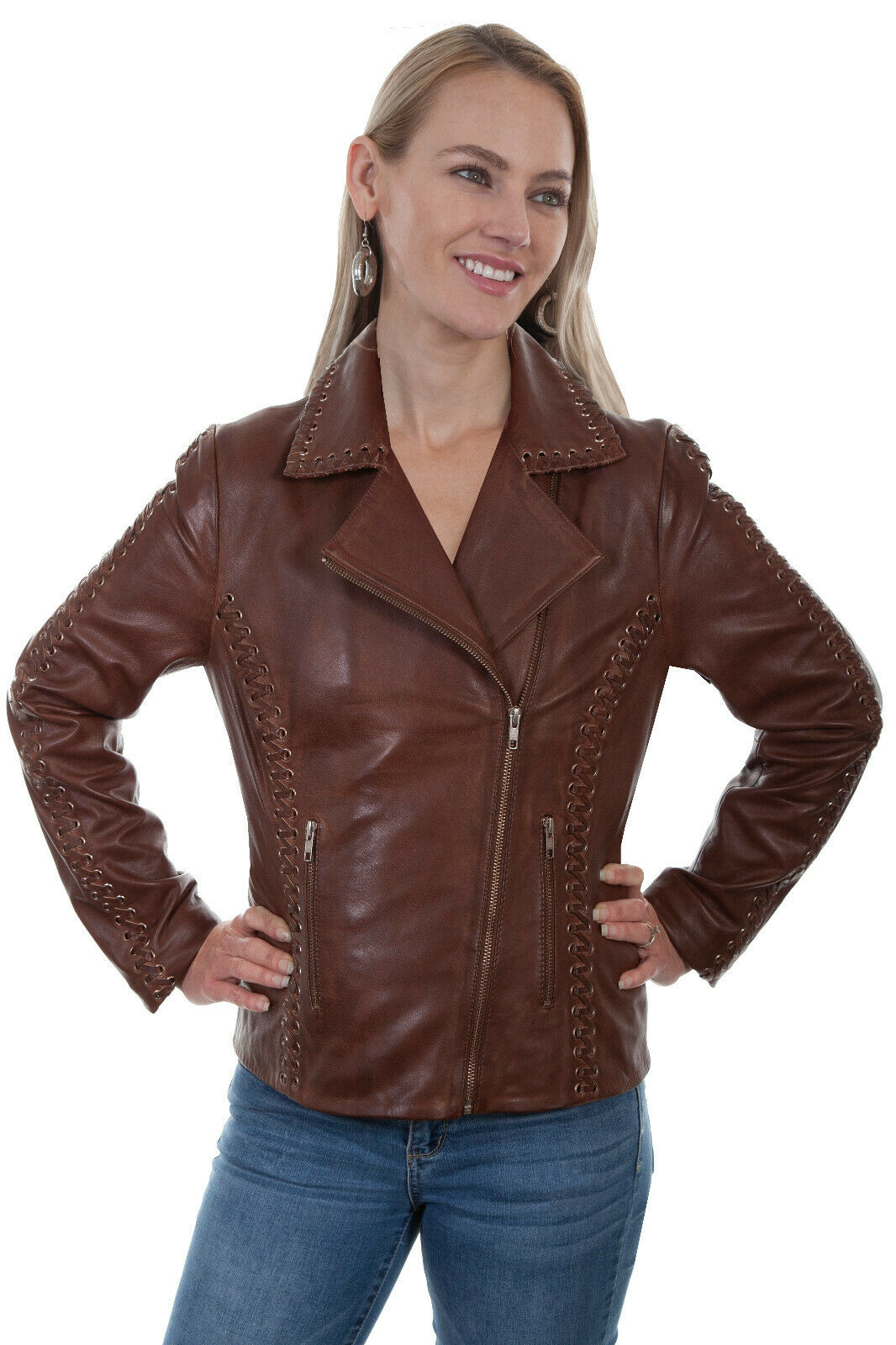 Scully Women's Lambskin Motorcycle Jacket L1030