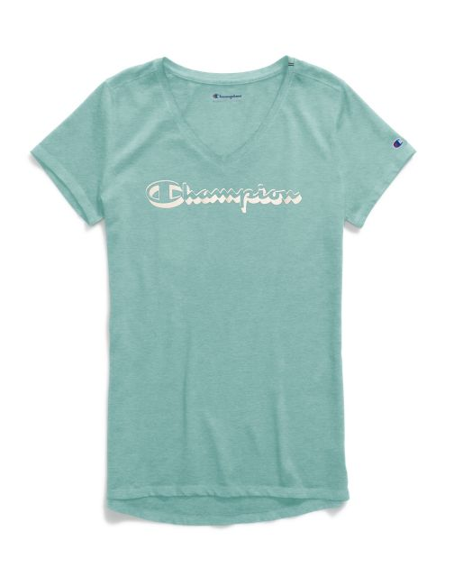 Women's Authentic Wash V-Neck Tee, Shadow Logo