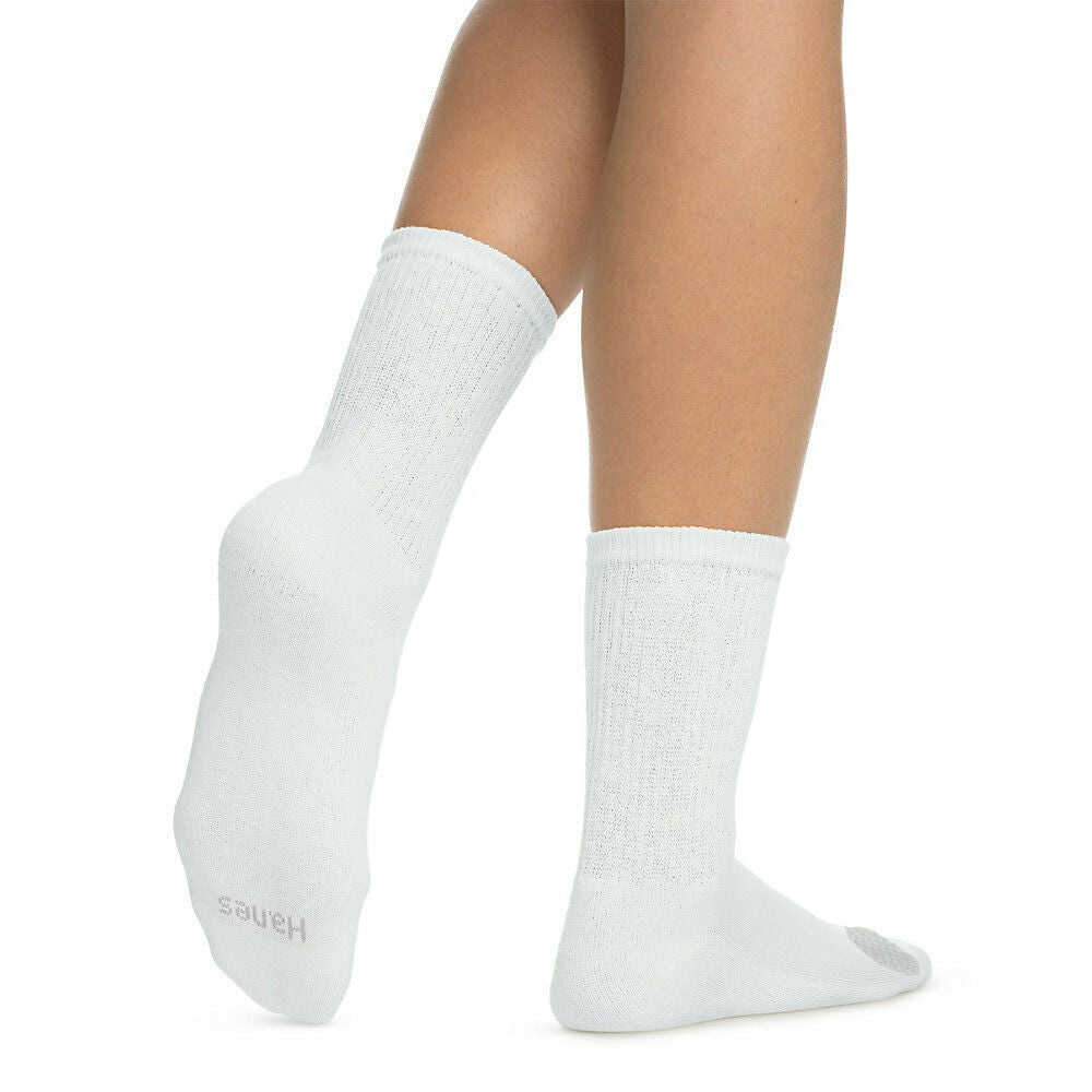 Hanes Women's Cool Comfort® Crew Socks Extended Sizes 8-12, 6-Pack 683V6P