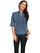 Scully Cantina 3/4 Sleeve Blouse with Crochet Vent PSL-064