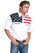 Scully Western Big Men's 100% Cotton S/S American Flag Western Shirt P-756SSX