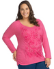 JMS L/S Side Shirred Graphic Tee J37902