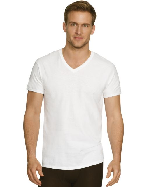 Hanes Men's Comfort Fit Ultra Soft Cotton/Modal V-Neck Undrshirt 2XL 3-Pk CFFVC3