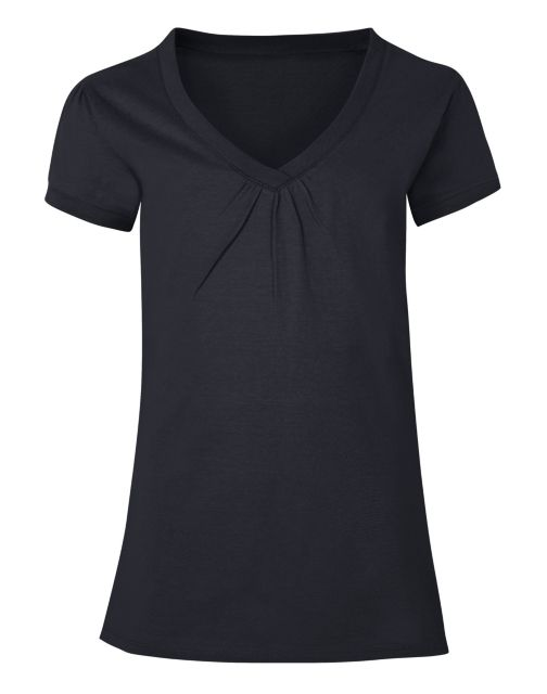 Hanes Girls' Shirred V-Neck Tee K046