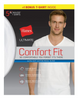 Hanes Ultimate® Men's Comfort Fit White V-Neck Undershirt 5-Pack UFT25W