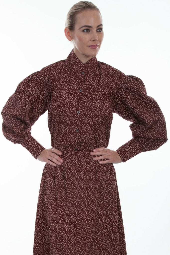 Scully Women's 100% Cotton Floral Ranch Long Sleeve Blouse RW592
