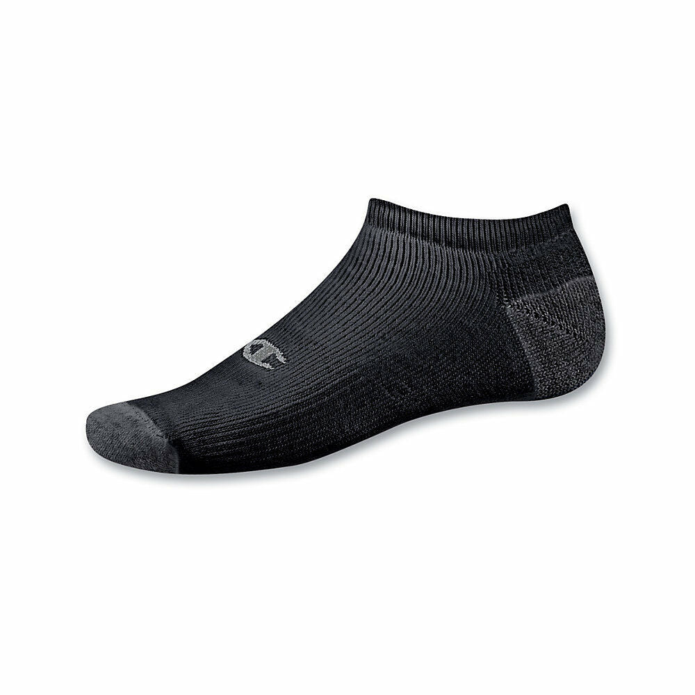 Champion Double Dry® Performance Men's Black No-Show Socks 6-Pack CH608A
