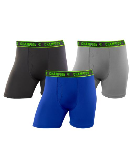 Champion Men's Active Performance Regular Leg Boxer Brief 3-Pack CHARA1