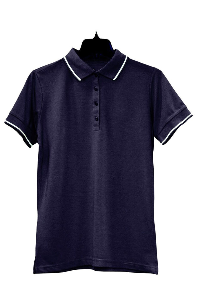 Ladies Pique Polo-Stripe Accent 5510