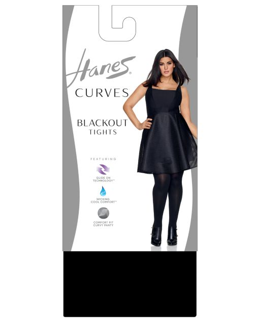 Hanes Plus Curves Blackout Tights HSP003
