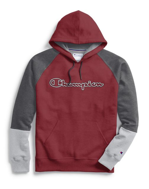 Men's Powerblend® Colorblock Hoodie, Outline Logo
