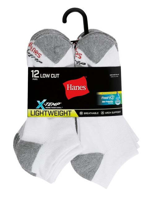 Hanes Men's FreshIQ™ X-Temp® Low Cut Socks 12-Pack LTAC14