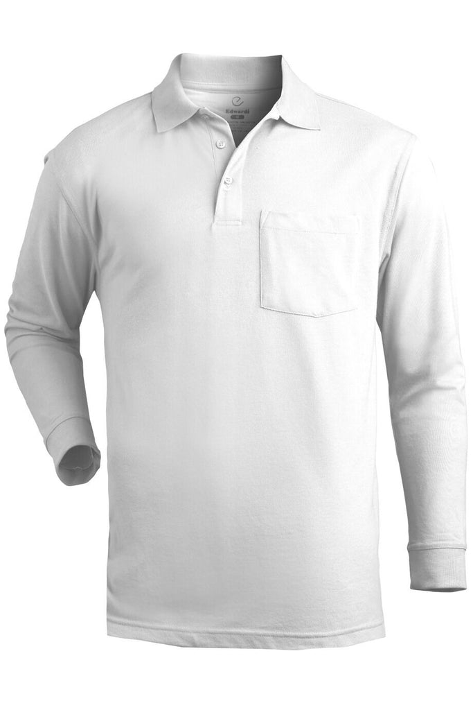 Long Sleeve Pique Polo with Pocket Unisex 1525