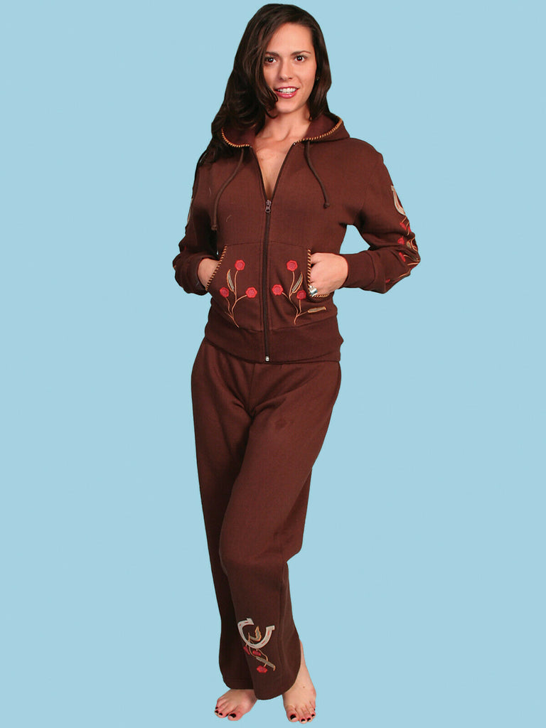 Scully Women's Horseshoe and Vine Embroidered Bottom PSW-009B
