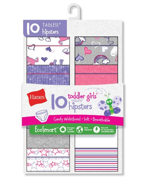 Toddler Girls' EcoSmart™ Hipsters 10-Pack