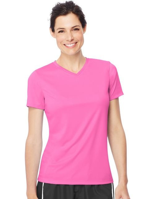 Hanes Women's Cool DRI® V-Neck T-Shirt 483V
