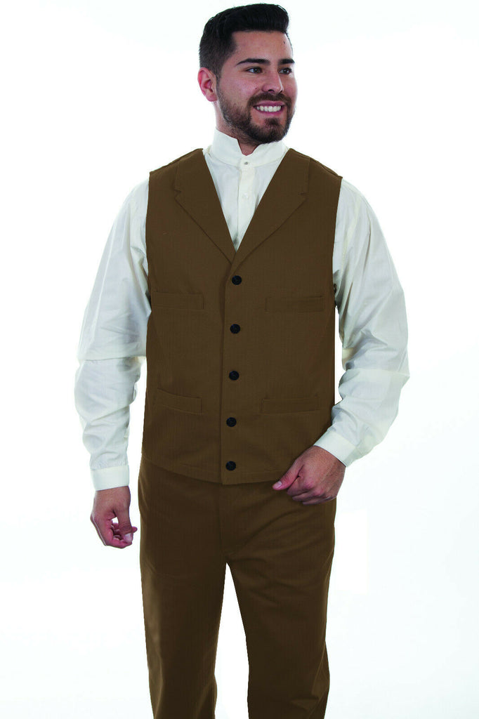 Scully Wahmaker Men's 100% Cotton Herringbone Vest 541714