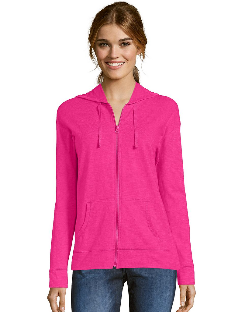 Hanes Women's Slub Jersey Hoodie O9249