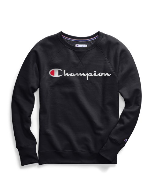 Champion Women's Powerblend® Fleece Boyfriend Crew, Script Logoc GF567 Y07418