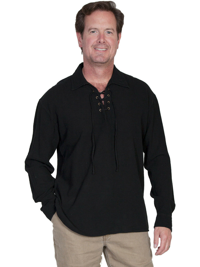 Cantina by Scully Men's Scully Cantina Lace Up Front Shirt CM8