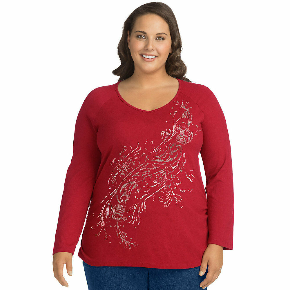 JMS L/S Side Shirred Graphic Tee J37902
