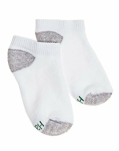 Hanes Boys No-Show ComfortBlend Assorted White Socks 6-Pack 434/6
