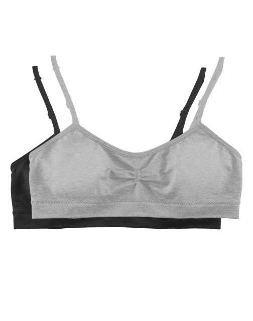 Hanes Girls' Seamless Molded Cup Wirefree Bra 2-Pack H189
