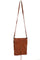 Scully Womens Tan Leather Whip Stitch Grommets Handbag B185