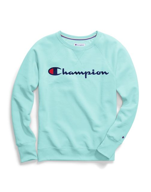 Champion Women's Powerblend® Fleece Boyfriend Crew, Script Logoc GF567 Y07418