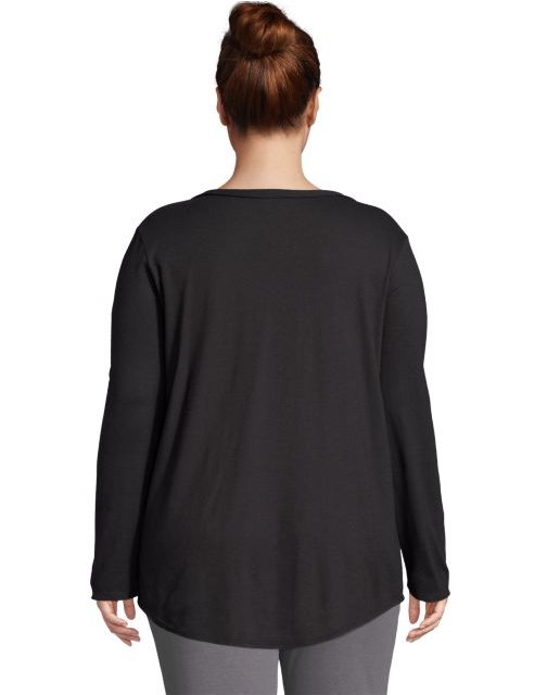 JMS Split Neck Long Sleeve Graphic Tee OJ935