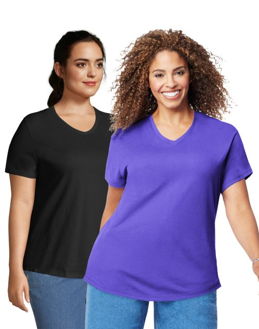 JMS Cotton Jersey V-Neck Short Sleeve T-Shirt, 2 Pack OJ0912