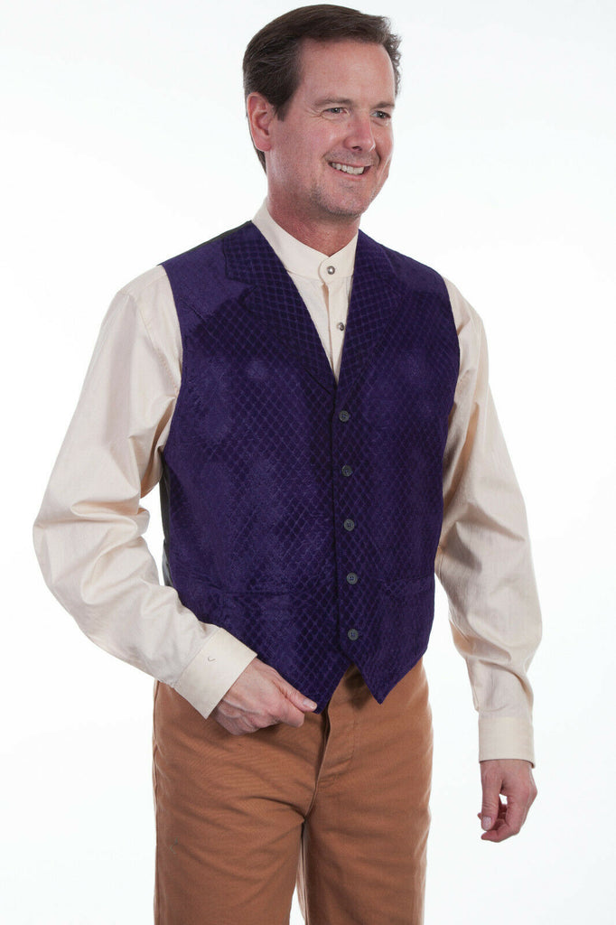 Scully Wahmaker Men's Rayon Velvet Diamond Dress Vest 521224