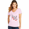 Hanes Women's Cherries Jubilee Short Sleeve V-Neck Tee GT9337 Y06921