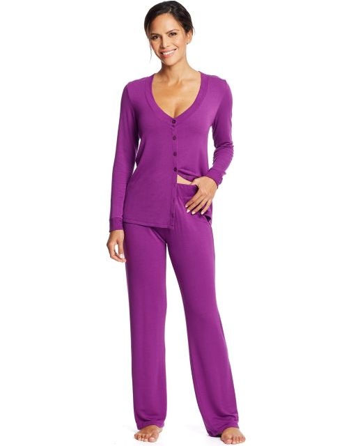 Maidenform Long Sleeve Knit PJ Set MFF7850