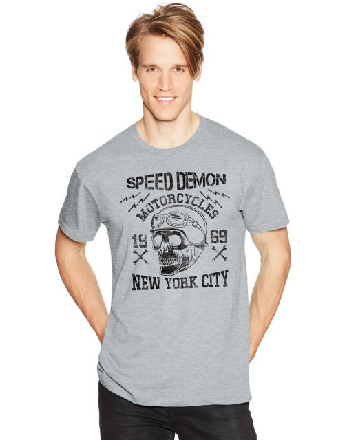 Hanes Men's Speed Demon Motorcycles Graphic Tee GT49