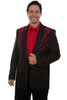 Scully Western Big Men's Polyester Floral Tone Embroidered Blazer P-733X
