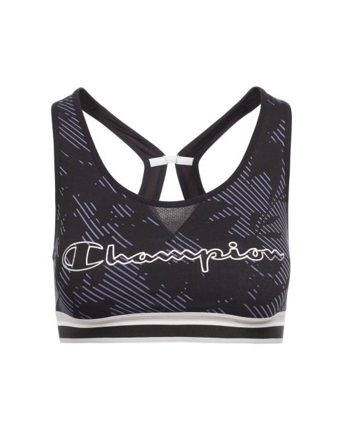 Champion The Authentic Print Sports Bra, Metallic Logo B1429P 549942