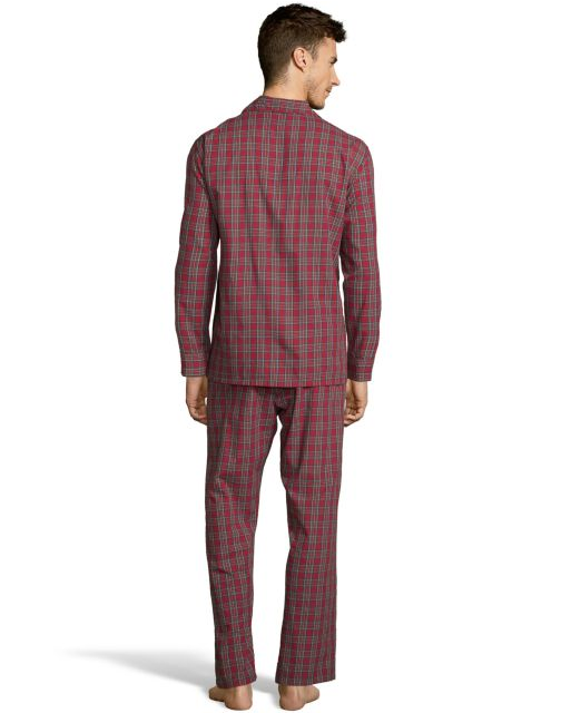 Hanes Men's Woven Pajamas LSLLBCWM