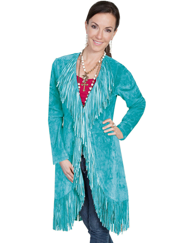 Scully Leatherwear Women's Boar Suede Fringe Maxi Coat L19