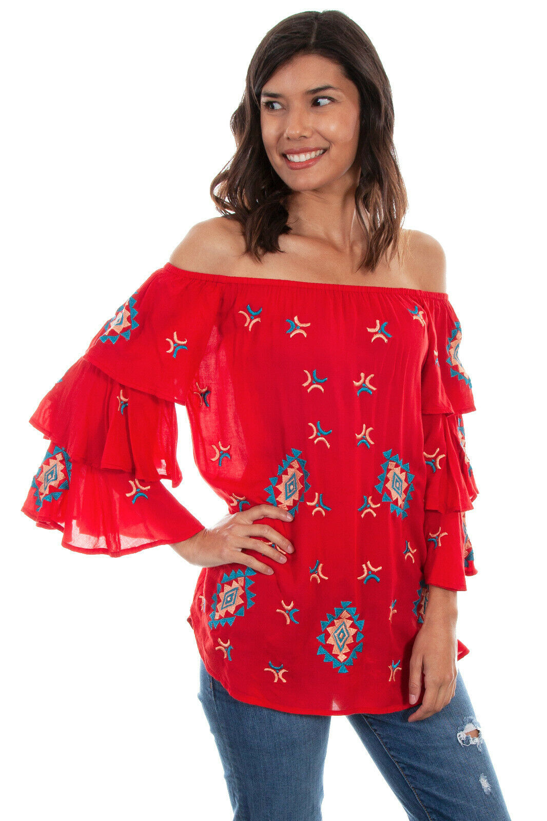 Scully Women's Embroidered Tunic HC572