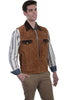 Scully Men's Leather Western Zip Vest 621