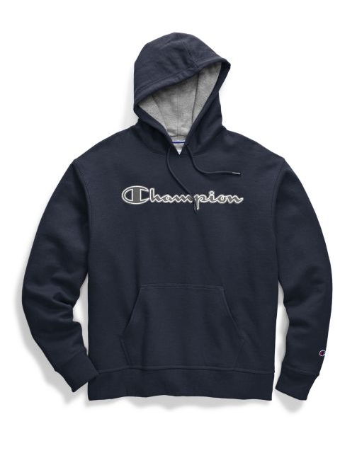 Champion Men's Powerblend® Fleece Pullover Hoodie, Chainstitch Logo GF89H Y07974